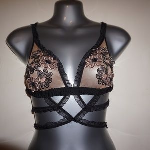 For Love And Lemons Heliotrope Bralette size S NWT